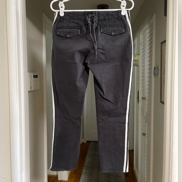 Pam & Gela double stripe step hem pants Phantom EUC - Picture 5 of 9